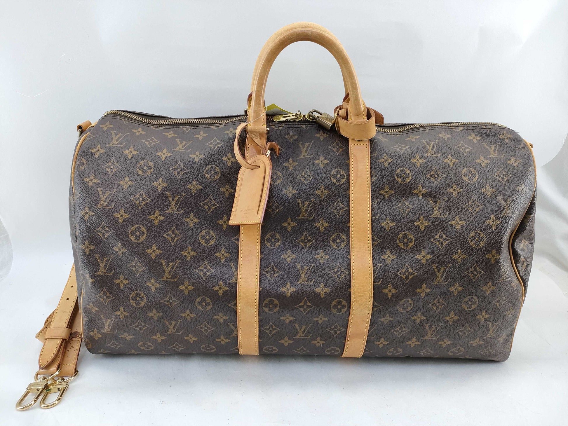 LOUIS VUITTON VI0937 Monogram Keepall 55 Bandouliere Boston Bag