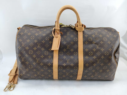 LOUIS VUITTON VI0937 Monogram Keepall 55 Bandouliere Boston Bag