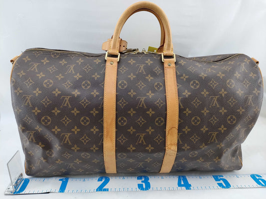 LOUIS VUITTON VI0937 Monogram Keepall 55 Bandouliere Boston Bag