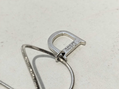 Dior D logo necklace