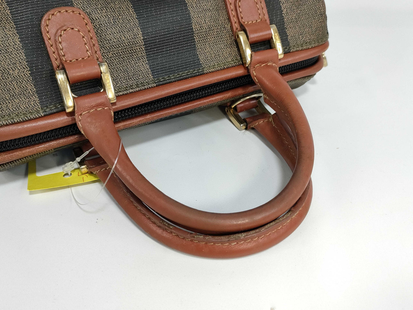 FENDI Pecan Print Mini Boston ST Boston Bag