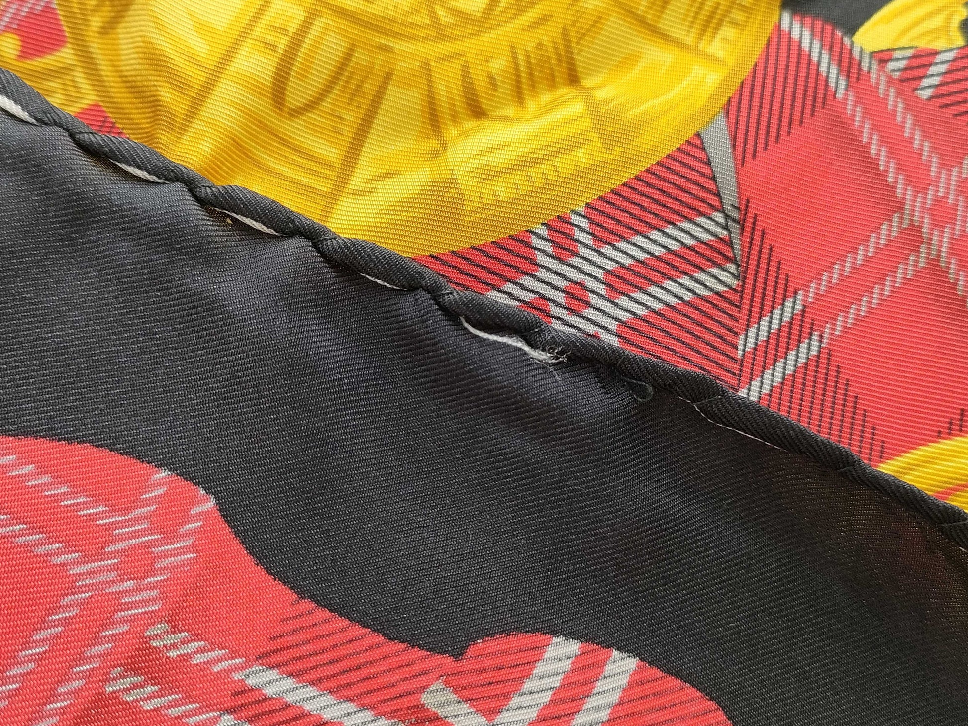 CELINE Red x Black Scarf
