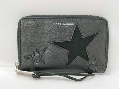 MARC JACOBS Star Zip-Around Wallet, Black
