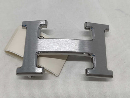 HERMES H Belt Silver Color Belt
