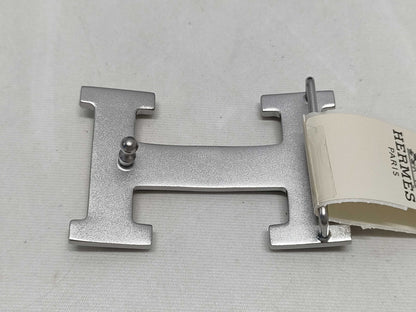 HERMES H Belt Silver Color Belt
