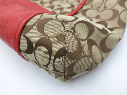 COACH Signature Leather Shoulder Bag 