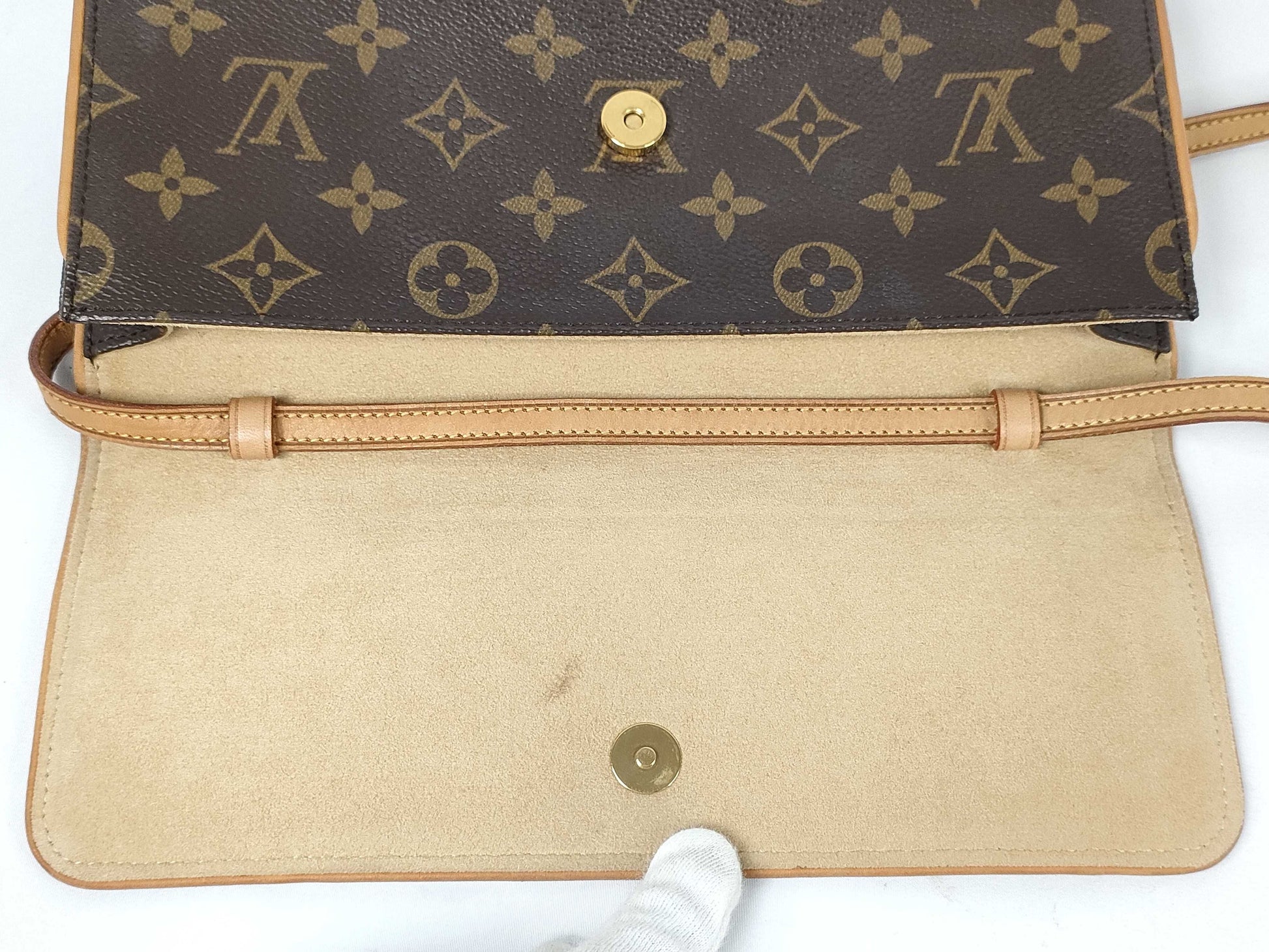 LOUIS VUITTON FL0031 Monogram M51852 Pochette Twin GM Shoulder Bag