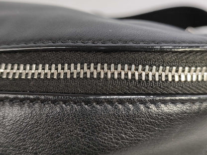 SAINT LAURENT Saint Laurent Paris Leather Body Bag Black Waist Bag