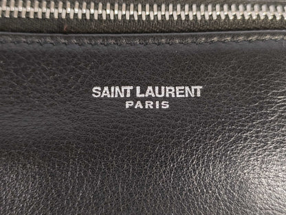 SAINT LAURENT Saint Laurent Paris Leather Body Bag Black Waist Bag