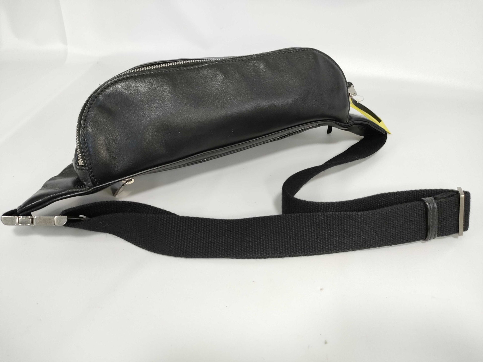 SAINT LAURENT Saint Laurent Paris Leather Body Bag Black Waist Bag