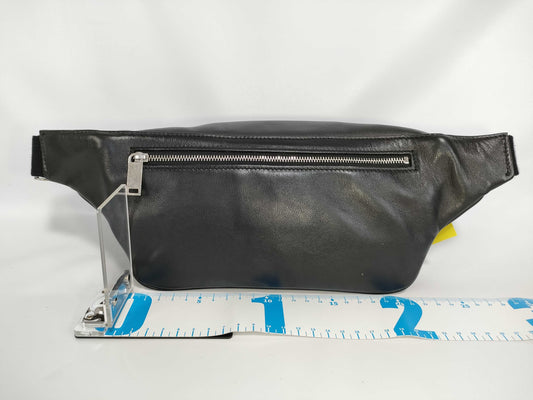 SAINT LAURENT Saint Laurent Paris Leather Body Bag Black Waist Bag
