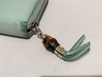 GUCCI Bamboo Tassel Round Zip Wallet