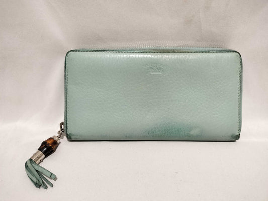GUCCI Bamboo Tassel Round Zip Wallet