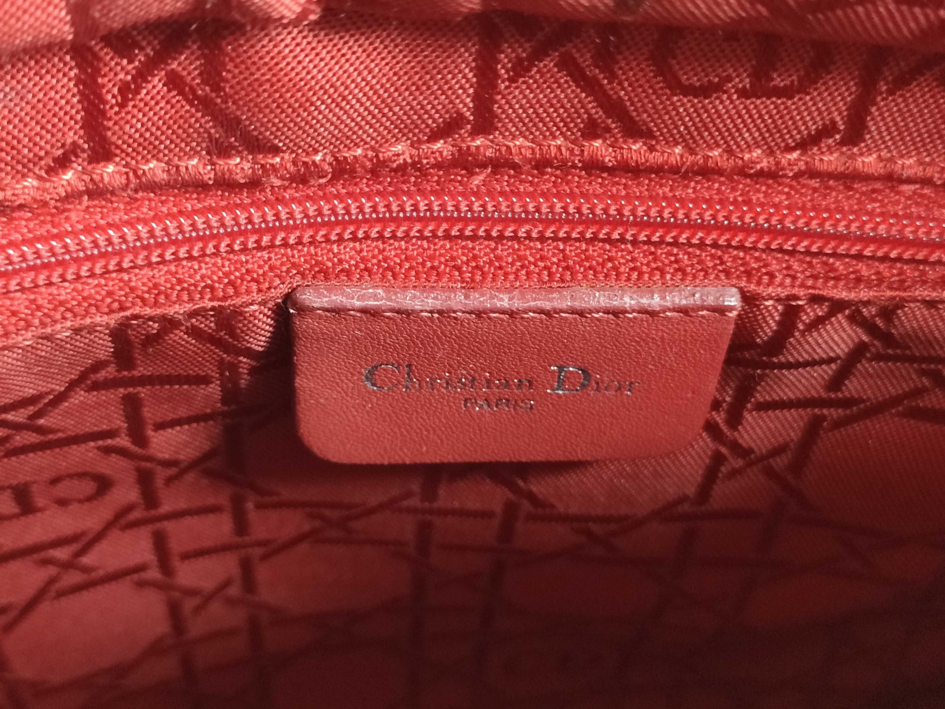 Dior Lady Dior 2-Way/Silver Hardware Handbag