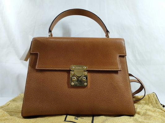 FENDI leather handbag shoulder bag