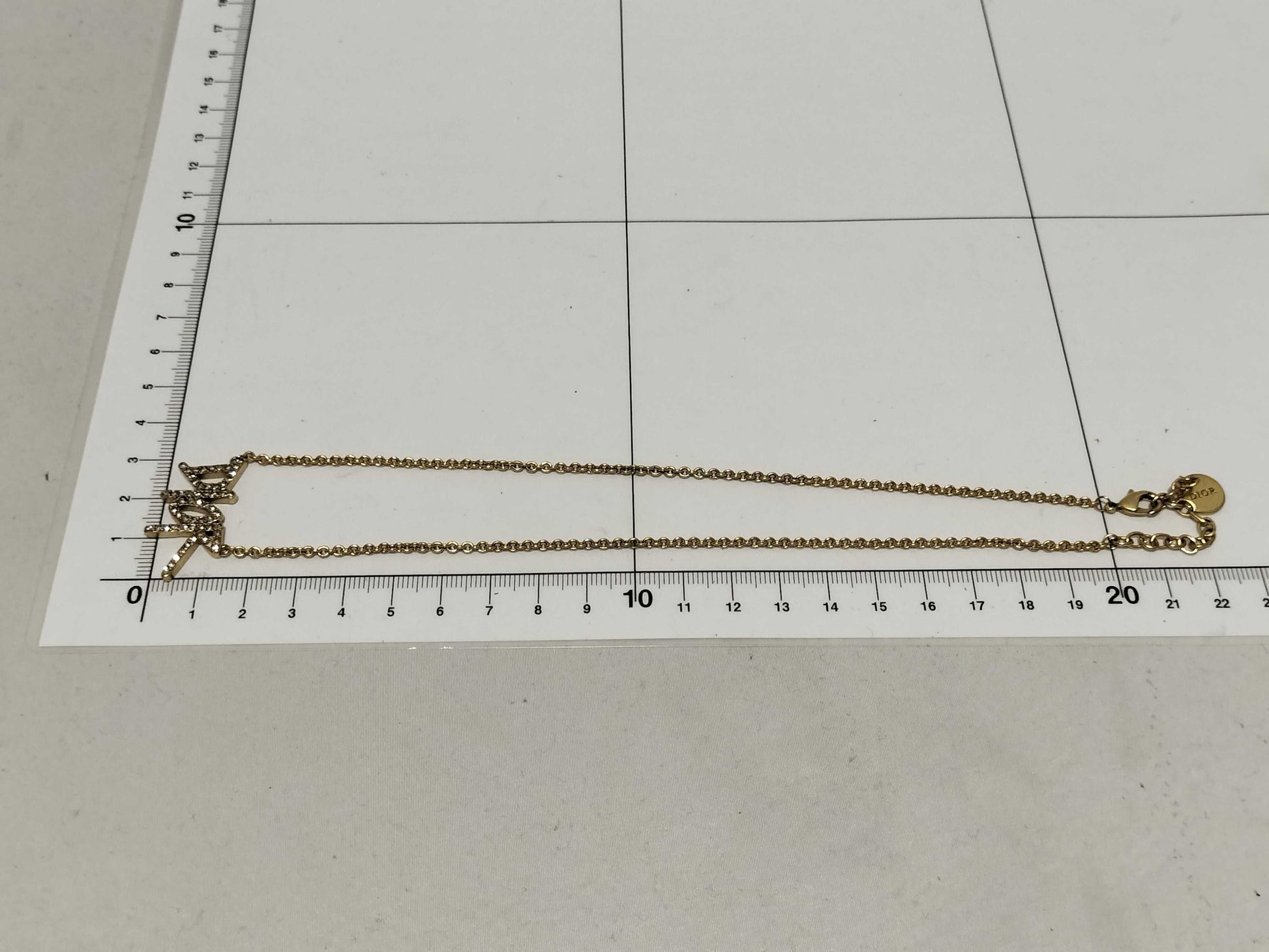 Dior necklace/logo/rhinestone necklace