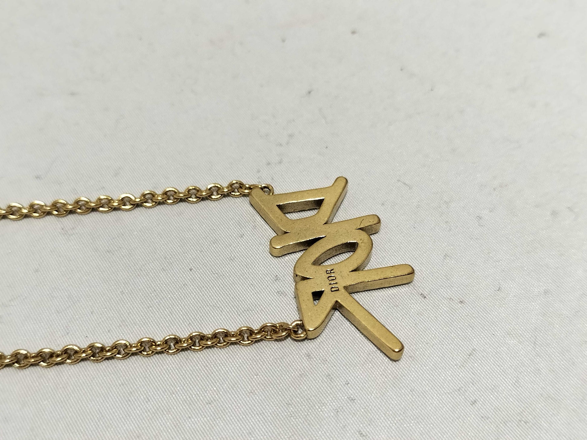 Dior necklace/logo/rhinestone necklace