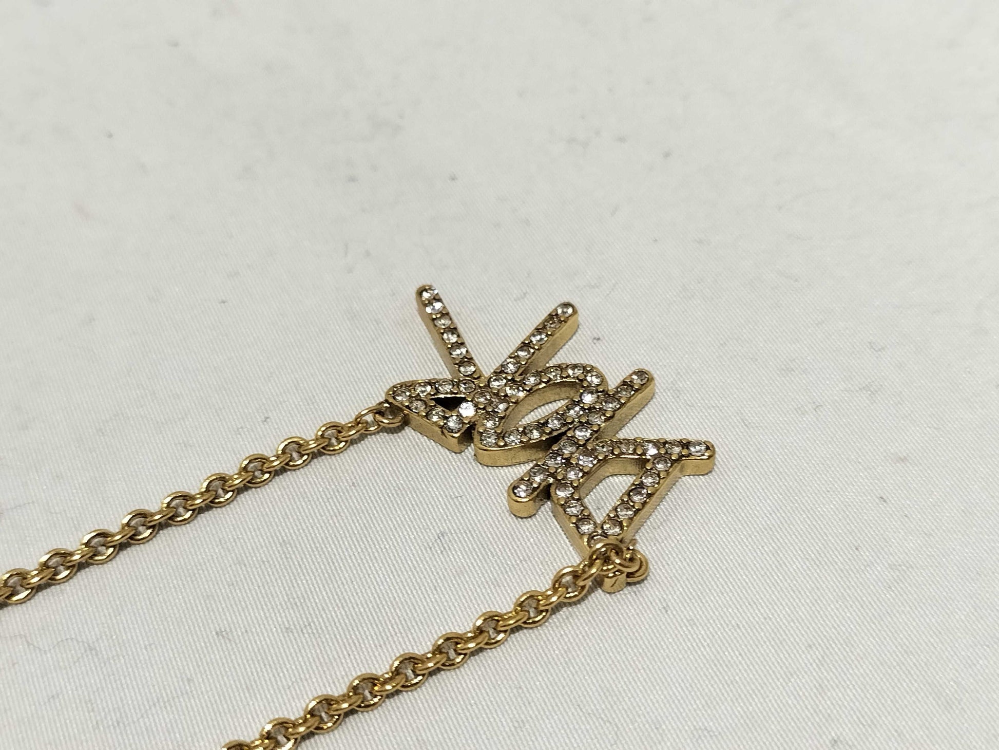 Dior necklace/logo/rhinestone necklace