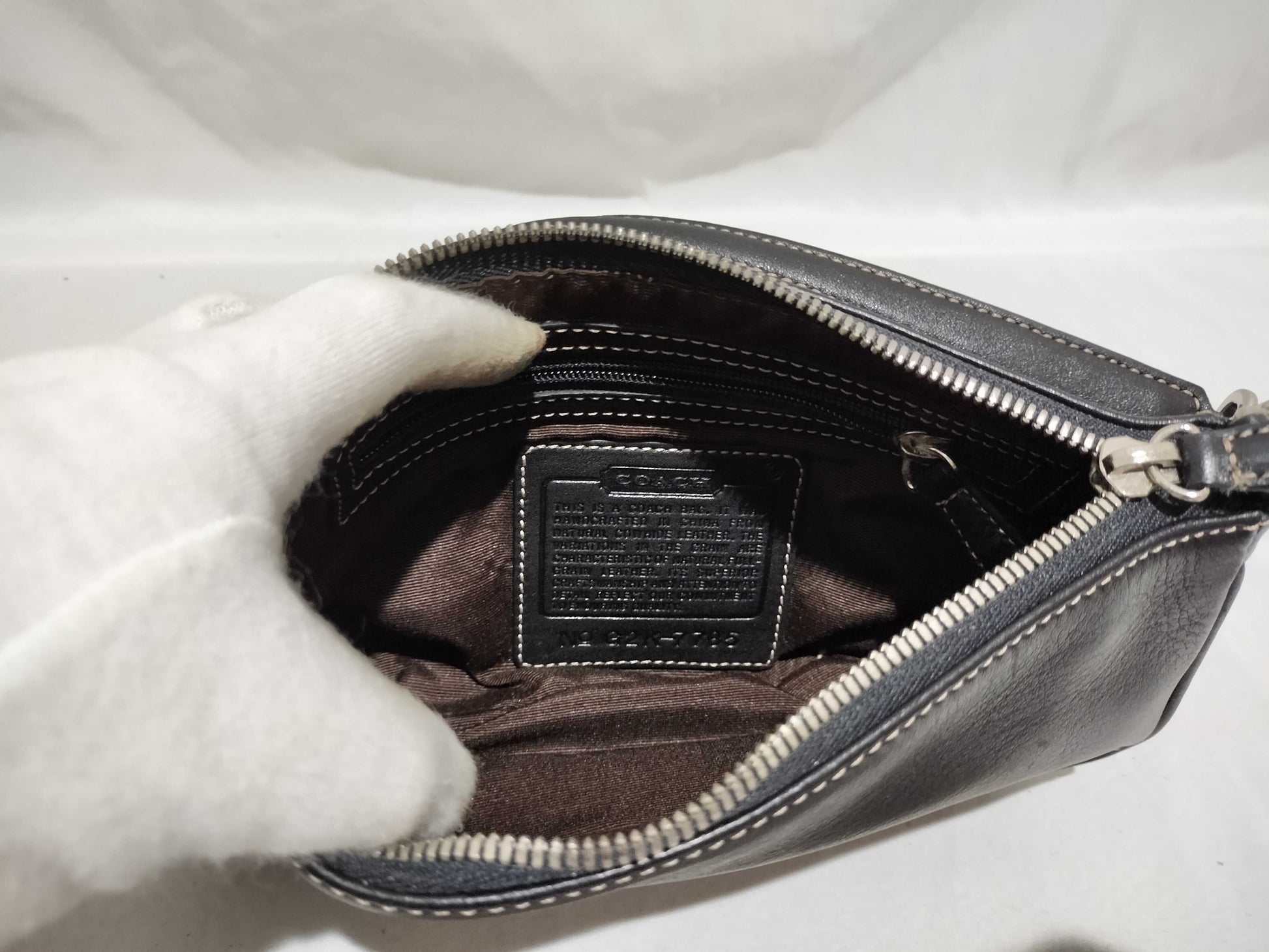 COACH 7785 Leather Mini Handbag in Black