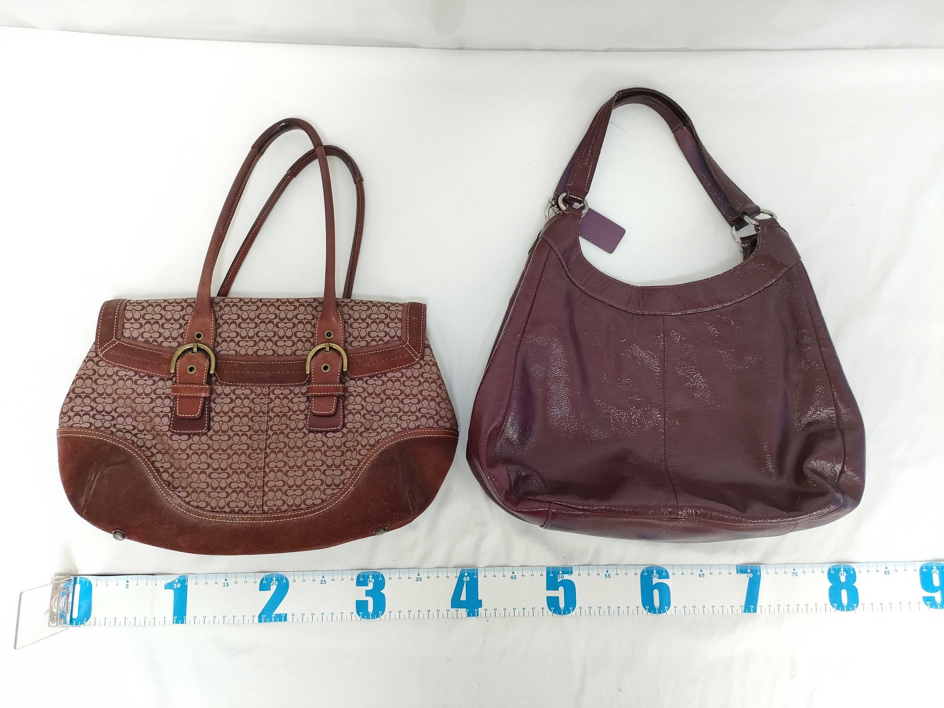 COACH F19708/7080 Mini Signature Leather Tote 