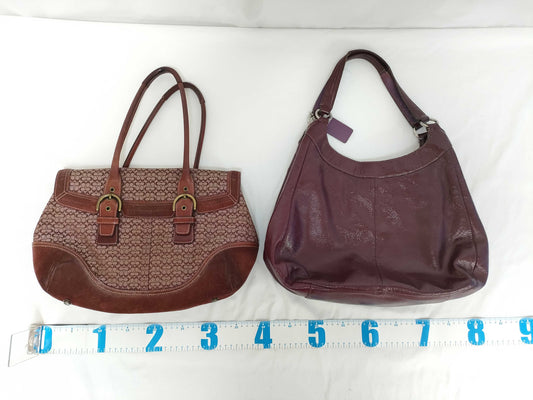 COACH F19708/7080 Mini Signature Leather Tote 