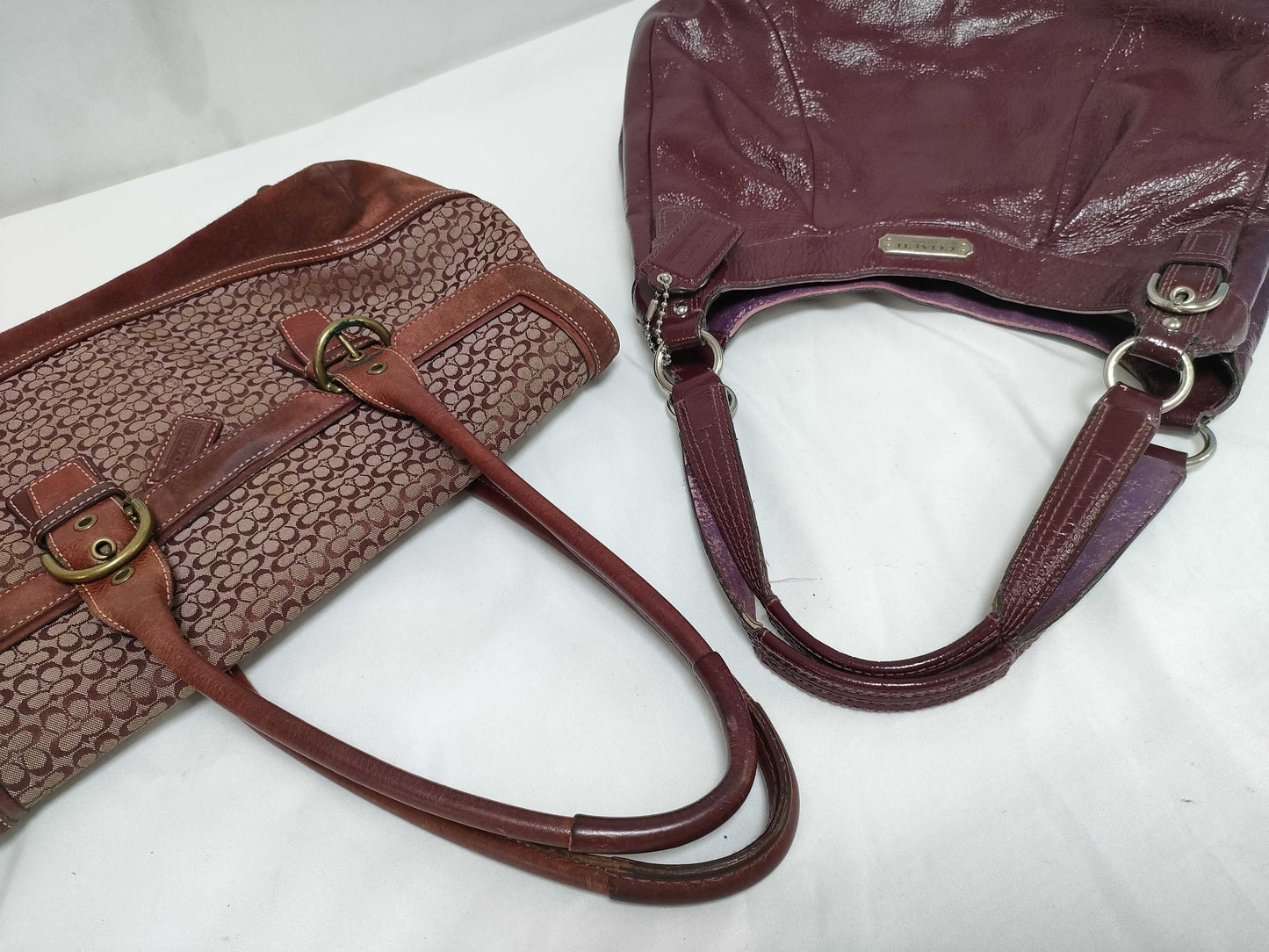 COACH F19708/7080 Mini Signature Leather Tote 