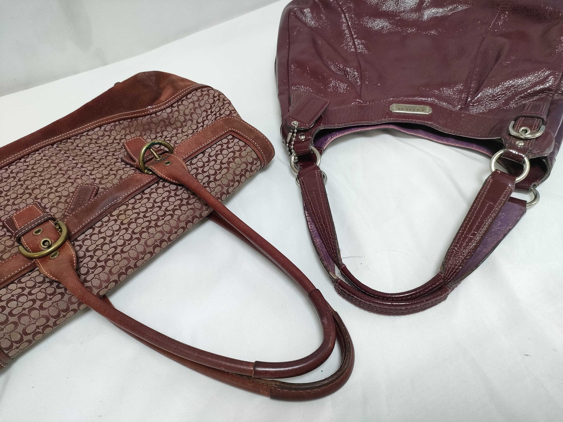 COACH F19708/7080 Mini Signature Leather Tote 