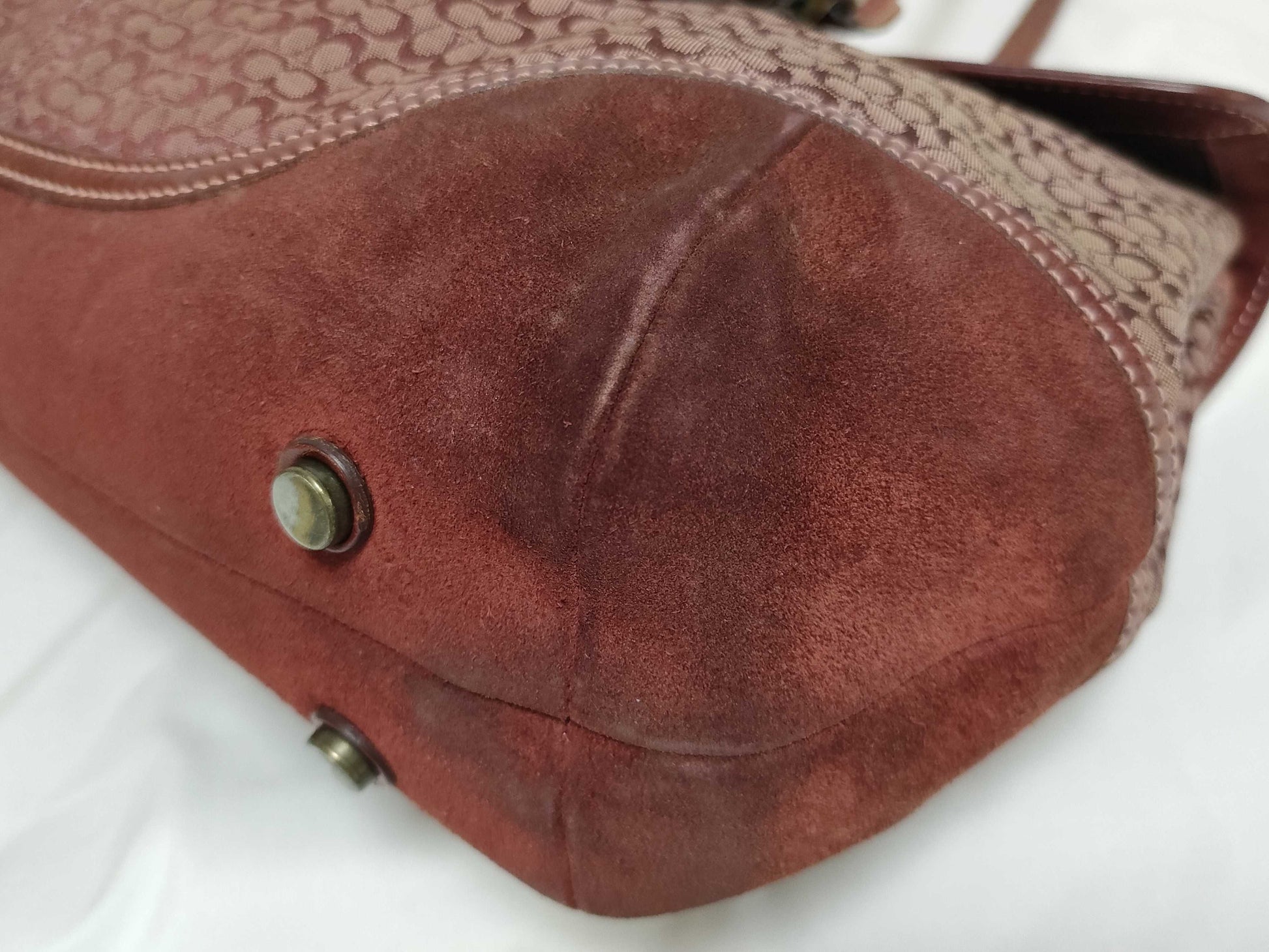 COACH F19708/7080 Mini Signature Leather Tote 