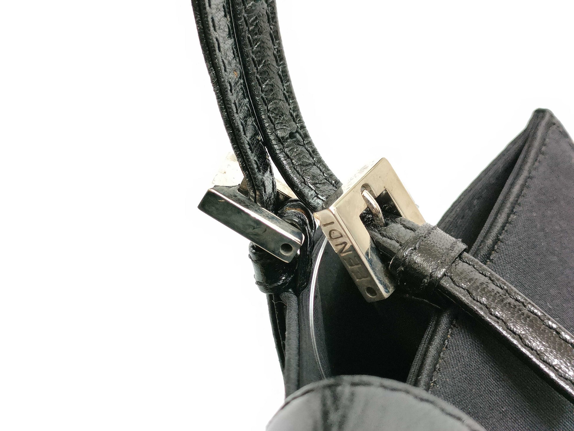 FENDI Mamma Metal Nylon Mini Handbag