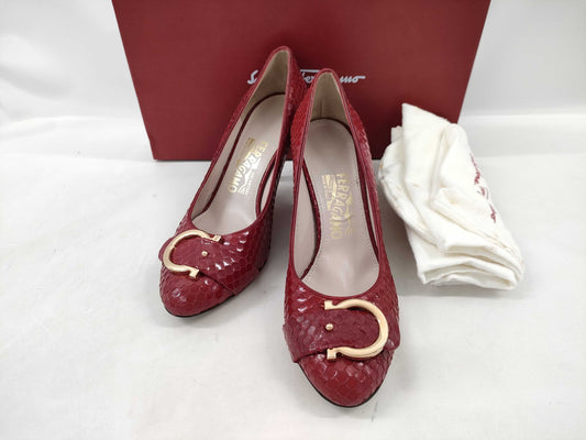 Salvatore Ferragamo Vara Embossed Pumps