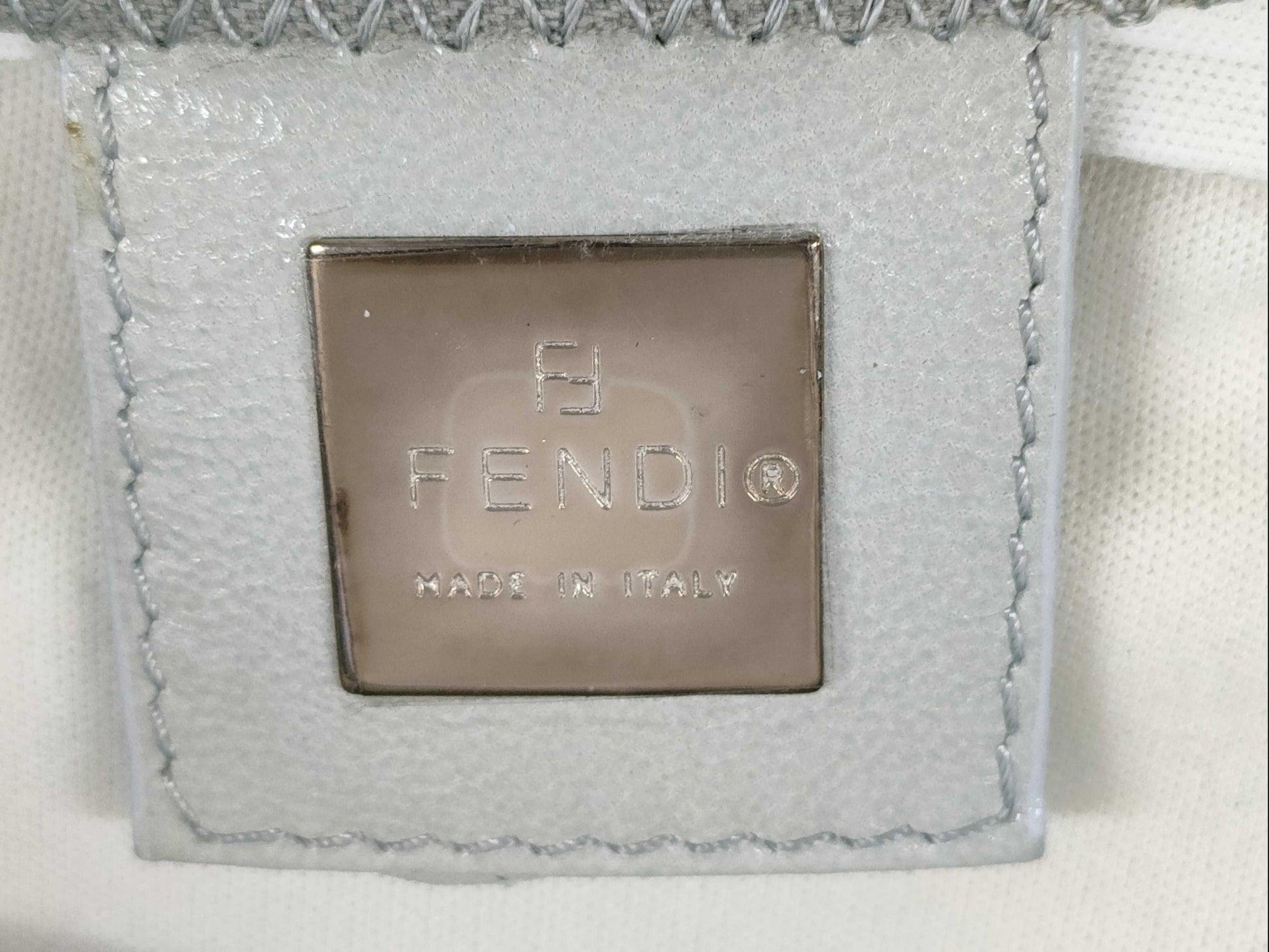 FENDI Mamma Cotton One-Shoulder Shoulder Bag with Tag