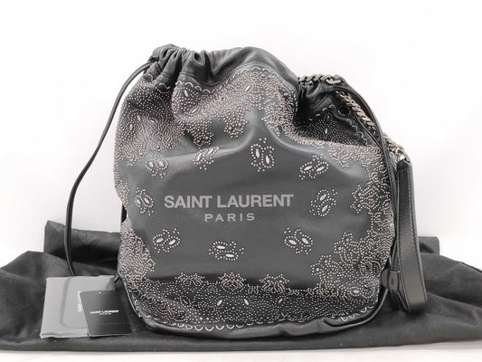 Yves Saint Laurent Teddy Drawstring Chain Shoulder Bag