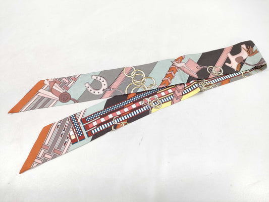 HERMES Twilly Bridle and Charm Scarf