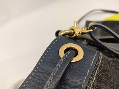 BURBERRY Blue Label Denim Nova Check Handbag