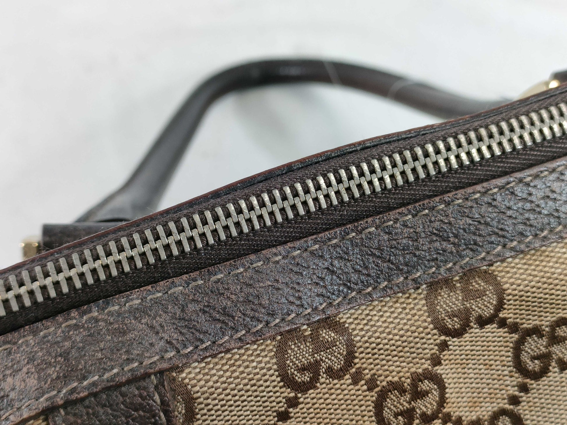 GUCCI GG Canvas 002058 Boston Bag Handbag