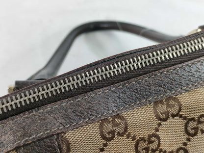 GUCCI GG Canvas 002058 Boston Bag Handbag