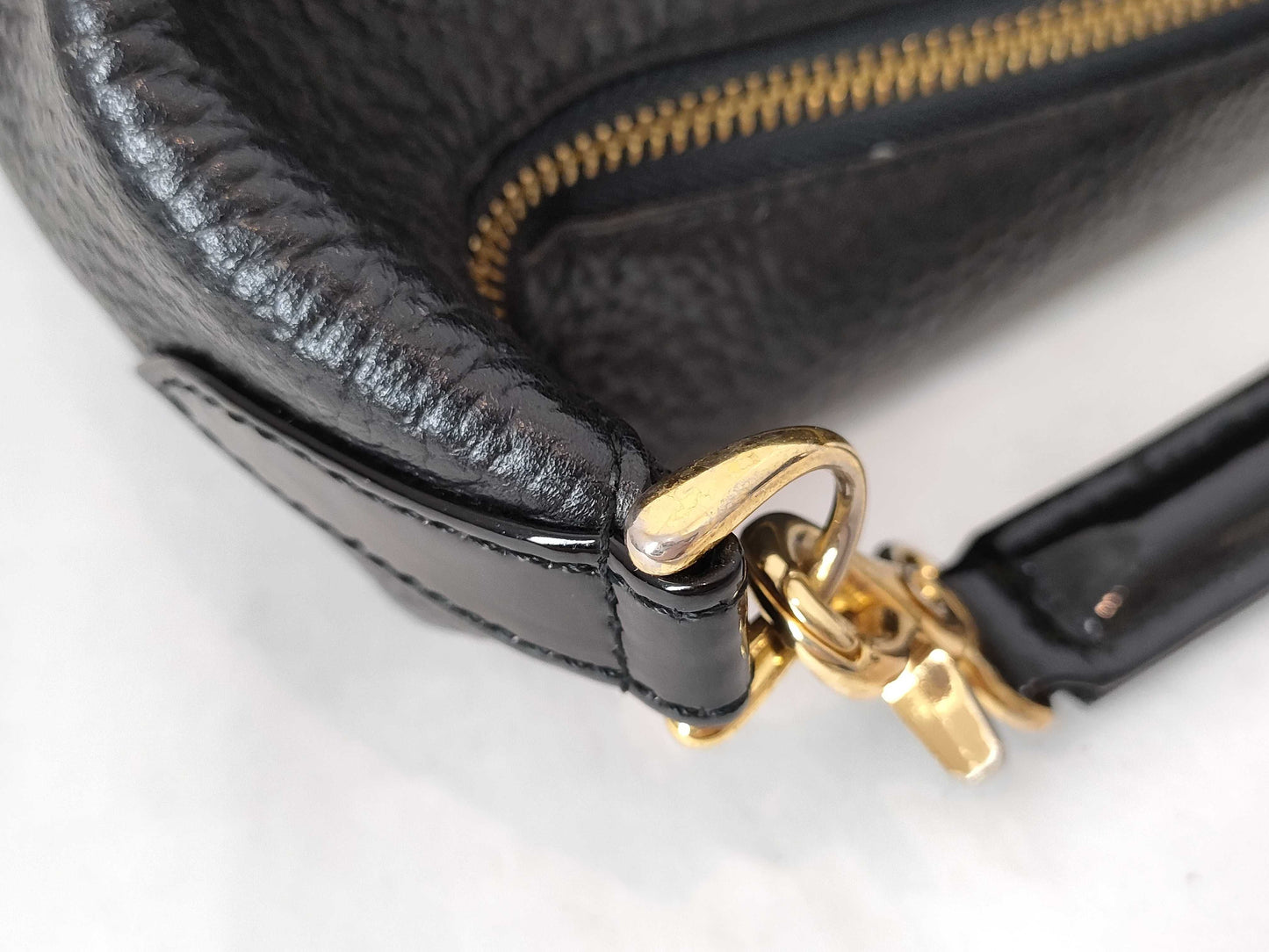 VERSACE One-Shoulder Patent Leather Handbag