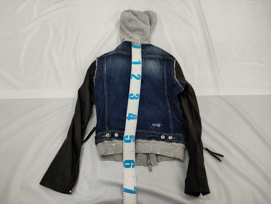 DSQUARED2 Denim/Hoodie/Leather Switch Jacket