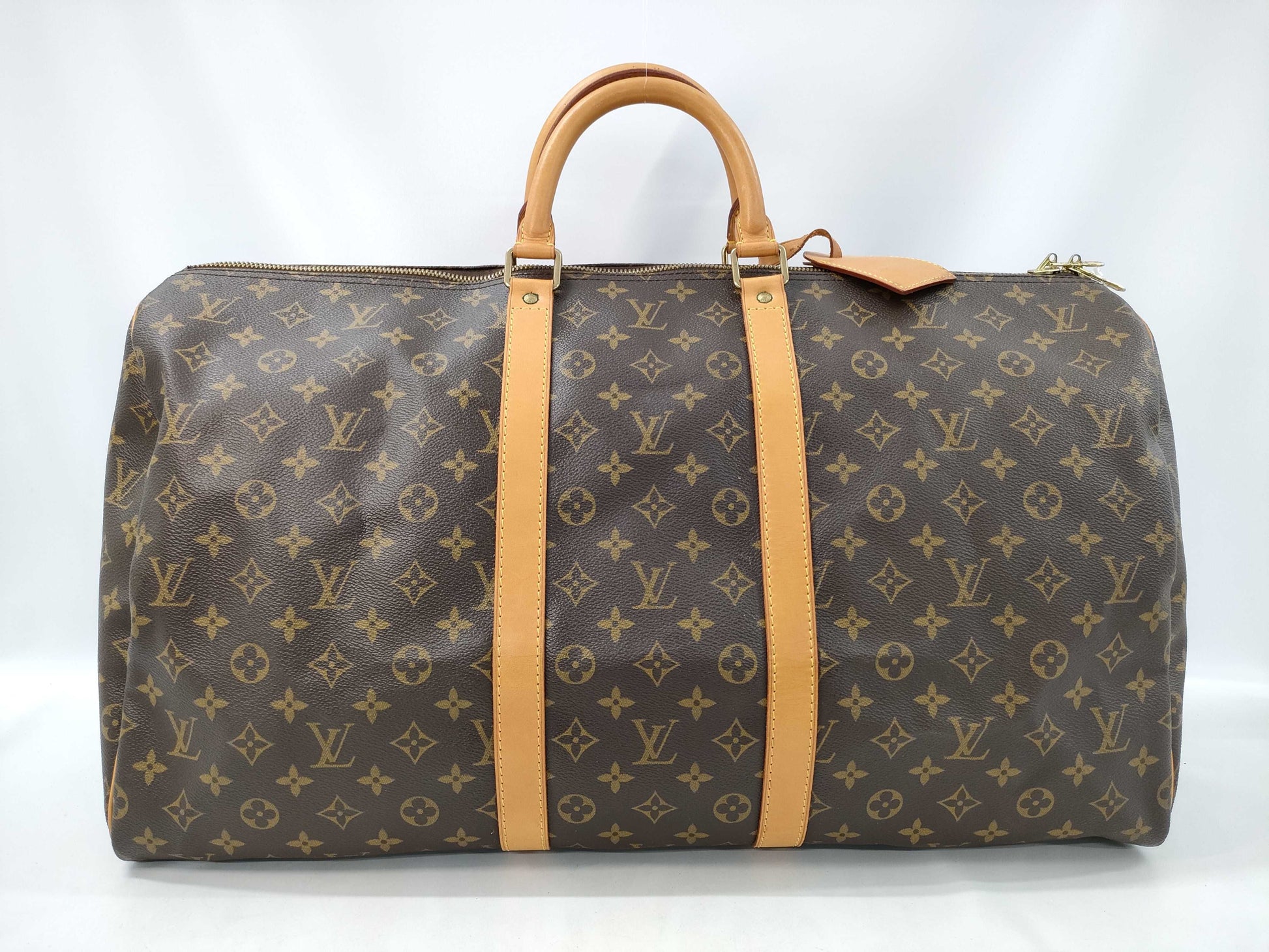LOUIS VUITTON Monogram Keepall 55 Boston Bag