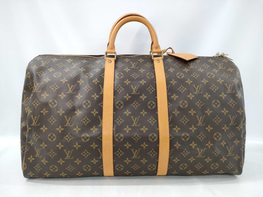 LOUIS VUITTON Monogram Keepall 55 Boston Bag