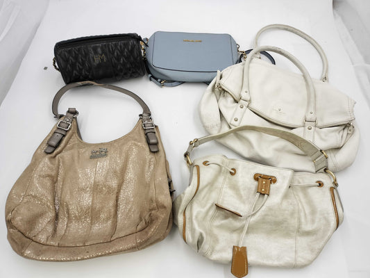 COACH, Kate Spade, Michael Kors, Hanae Mori, and Sazabi leather bag 5-piece set handbag