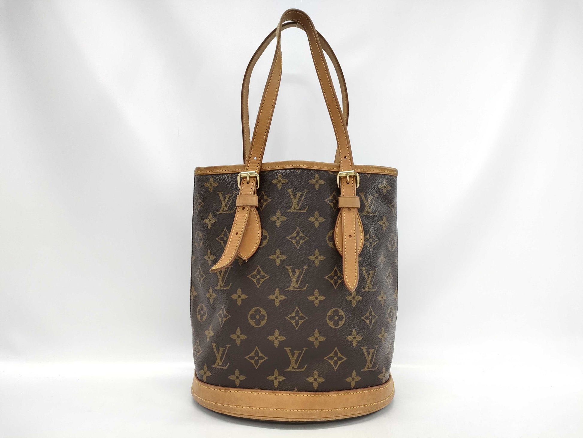 LOUIS VUITTON Monogram M42238 Bucket PM Tote Bag