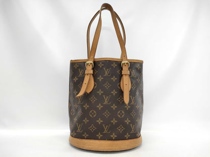 LOUIS VUITTON Monogram M42238 Bucket PM Tote Bag