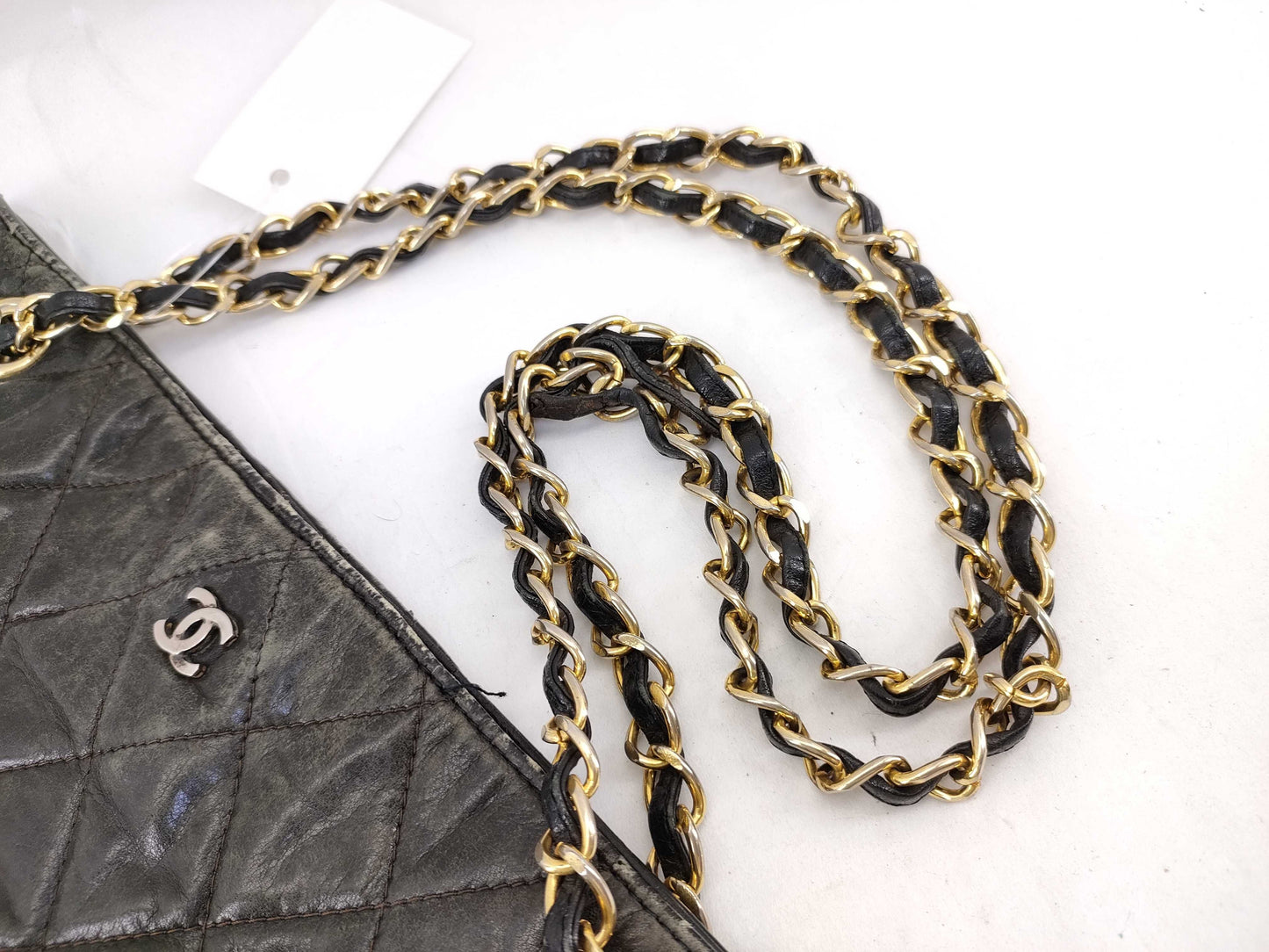 CHANEL [With sticker card] 0 series lambskin @Matelasse chain shoulder bag