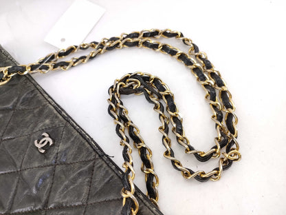 CHANEL [With sticker card] 0 series lambskin @Matelasse chain shoulder bag