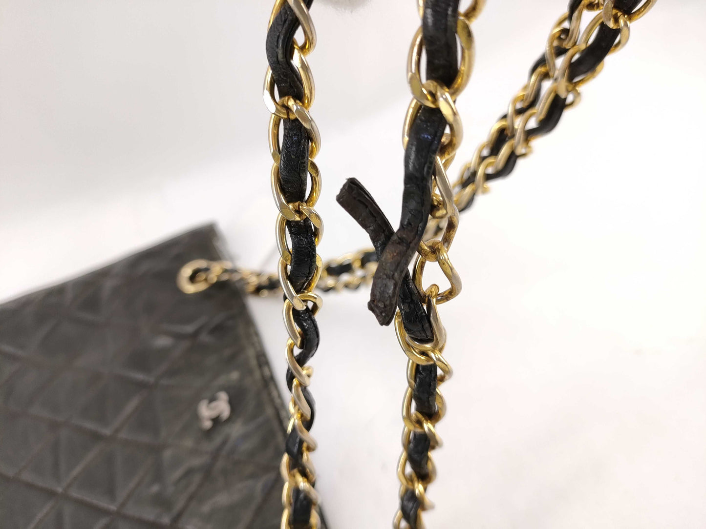 CHANEL [With sticker card] 0 series lambskin @Matelasse chain shoulder bag