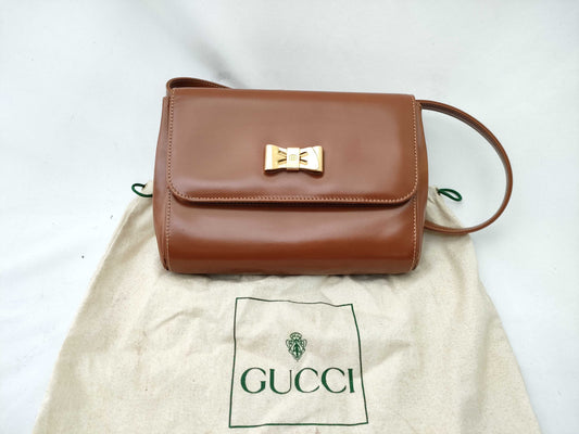 GUCCI Old @ Shoulder Bag with Ribbon Hardware