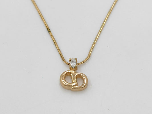 Dior logo plated necklace