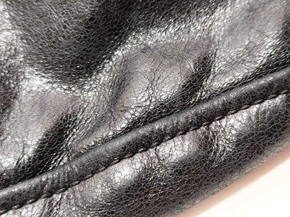 Miu Miu Leather/Silver Hardware/Hand/One-Shoulder/Gathered Handbag