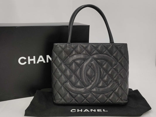 CHANEL Caviar Skin Reproduction Tote Handbag